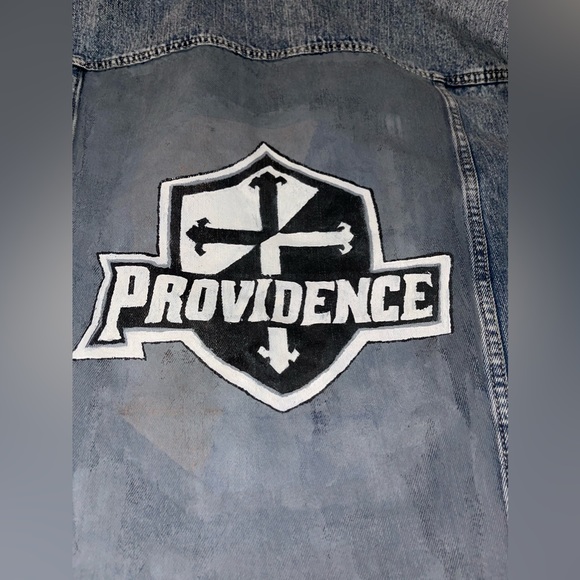 Providence College Custom Comissioned Denim Painted Jacket - Picture 5 of 8